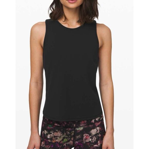 Lululemon size 6 Deep Stretch Tank black athletic active wear top shirt - Picture 3 of 13